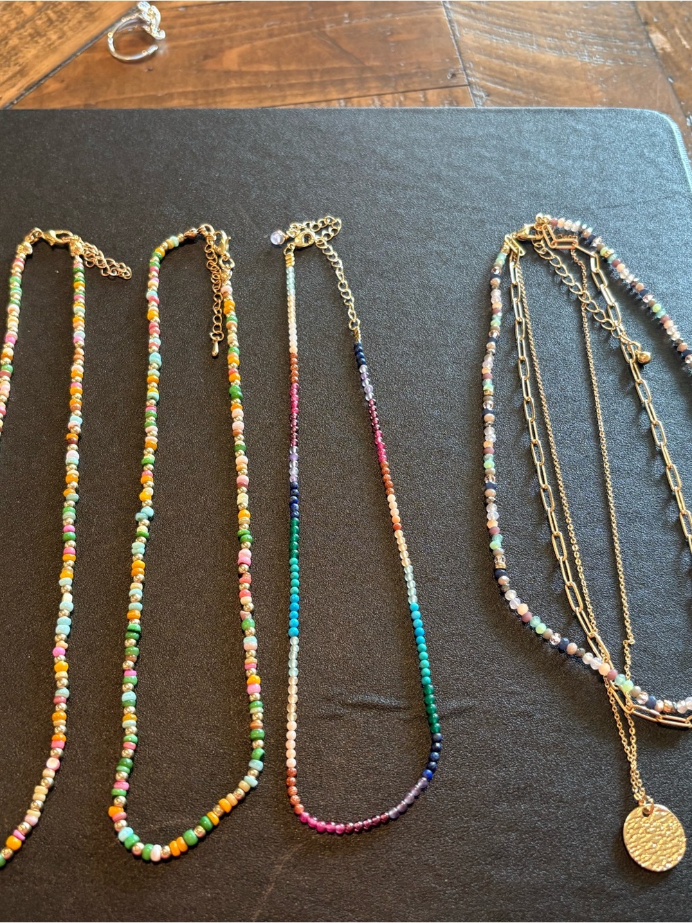 Multicolor Seed Bead Necklace - Layering Fashion Necklace